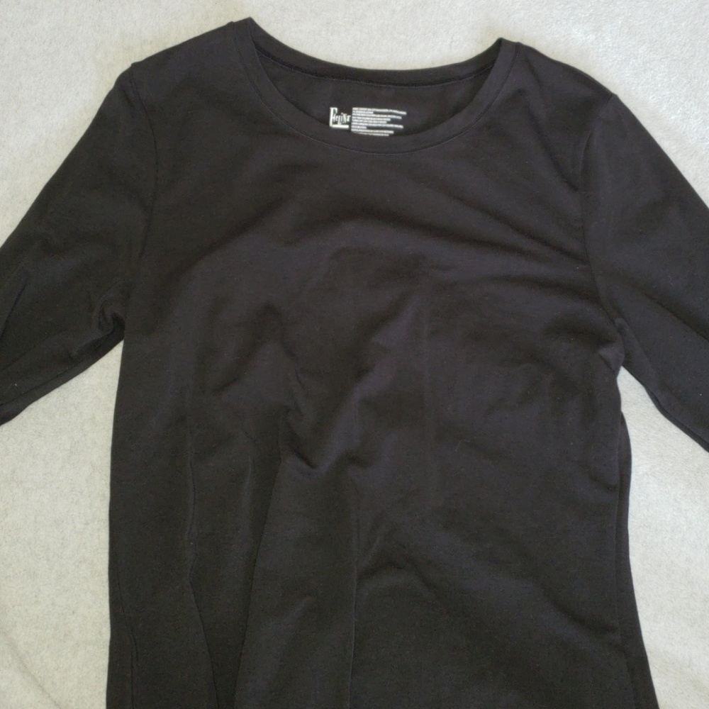 a black long sleeve tee